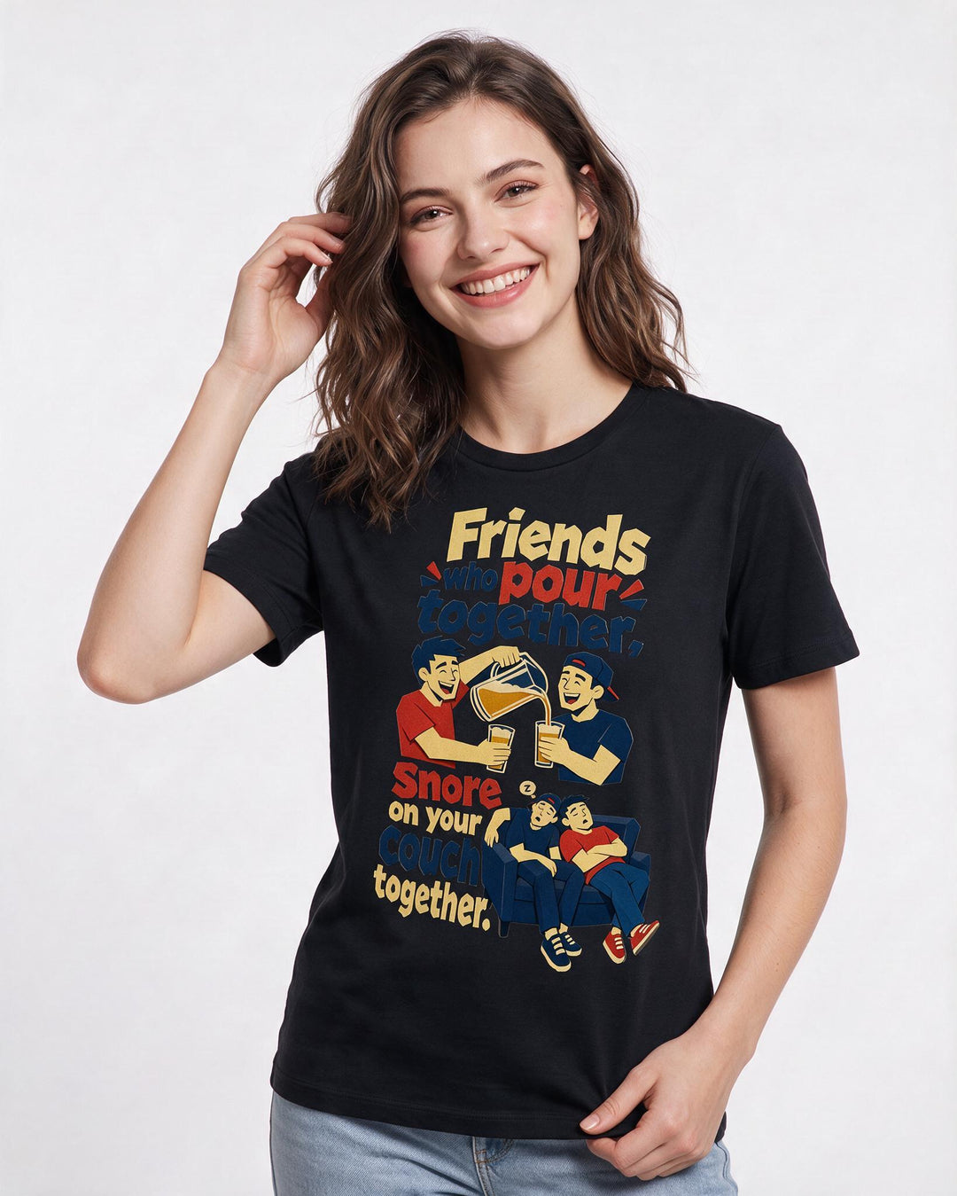 Beer Black T-Shirt for Women – Everyday Expression Graphic Tee product image 1