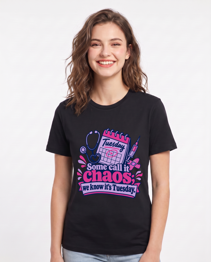 Nurse Black T-Shirt for Women – Nursing Life Graphic Tee product image 3