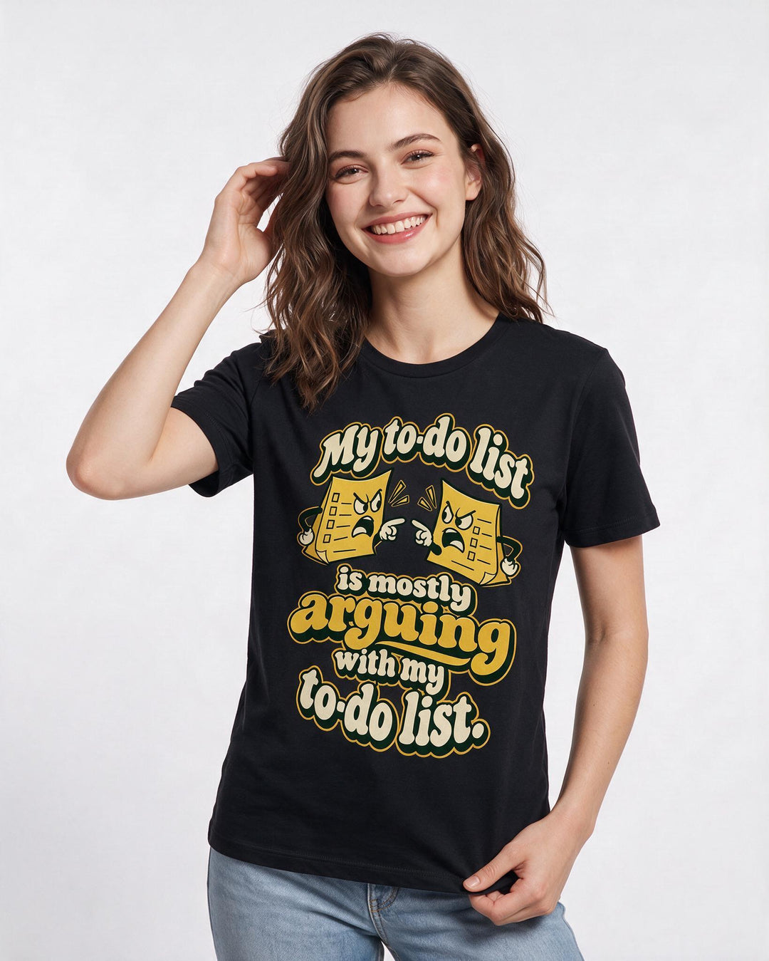 Meme Black T-Shirt for Women – Everyday Expression Graphic Tee product image 1