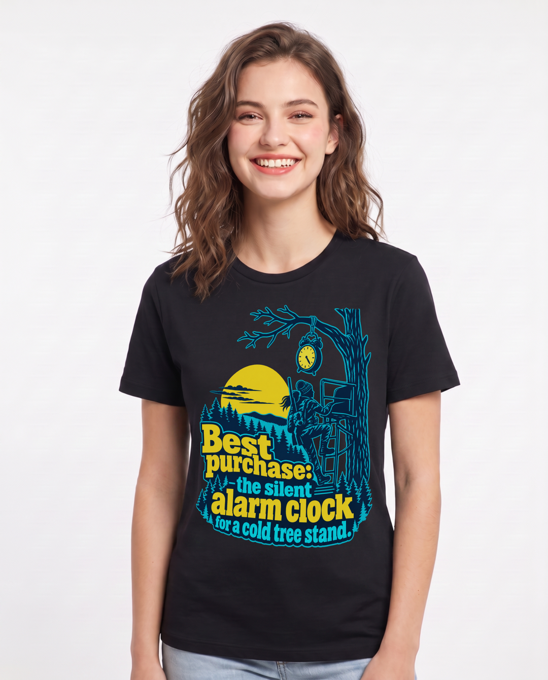 Hunting Black T-Shirt for Women – Everyday Expression Graphic Tee product image 3