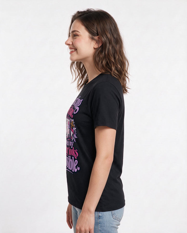 Christian Faith Black T-Shirt for Women – Everyday Expression Graphic Tee product image 2