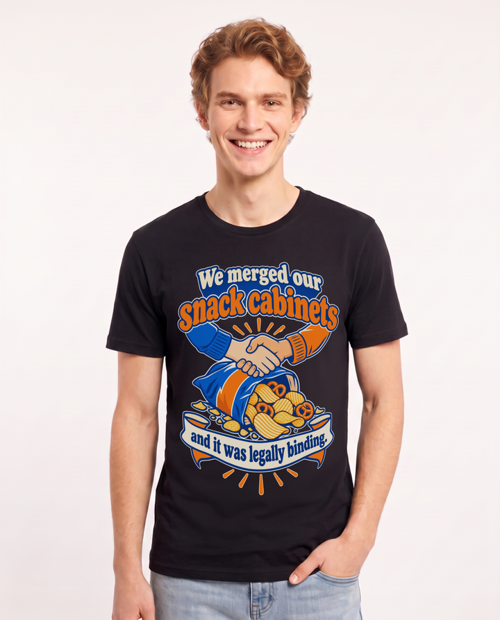 Couples Black T-Shirt for Men – Everyday Expression Graphic Tee product image 3
