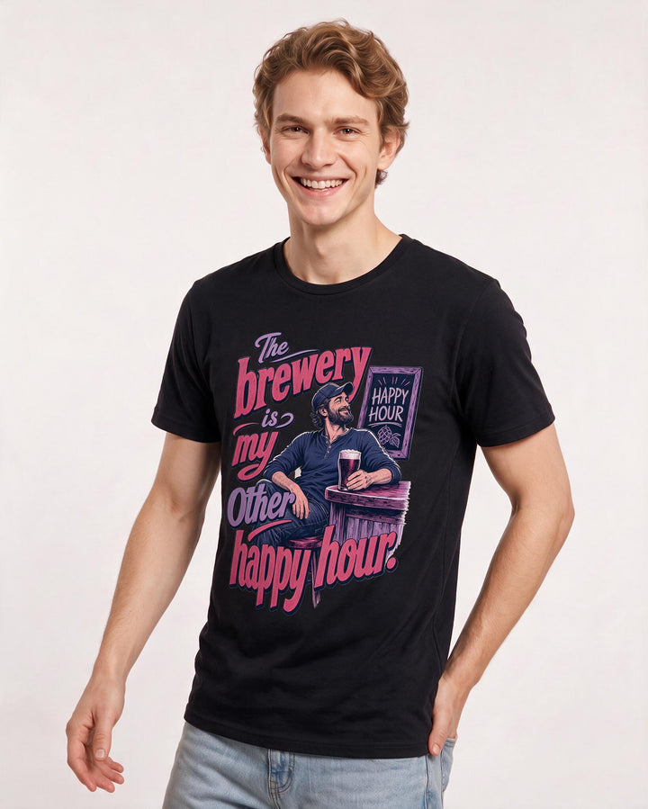 Beer Black T-Shirt for Men – Everyday Expression Graphic Tee product image 1