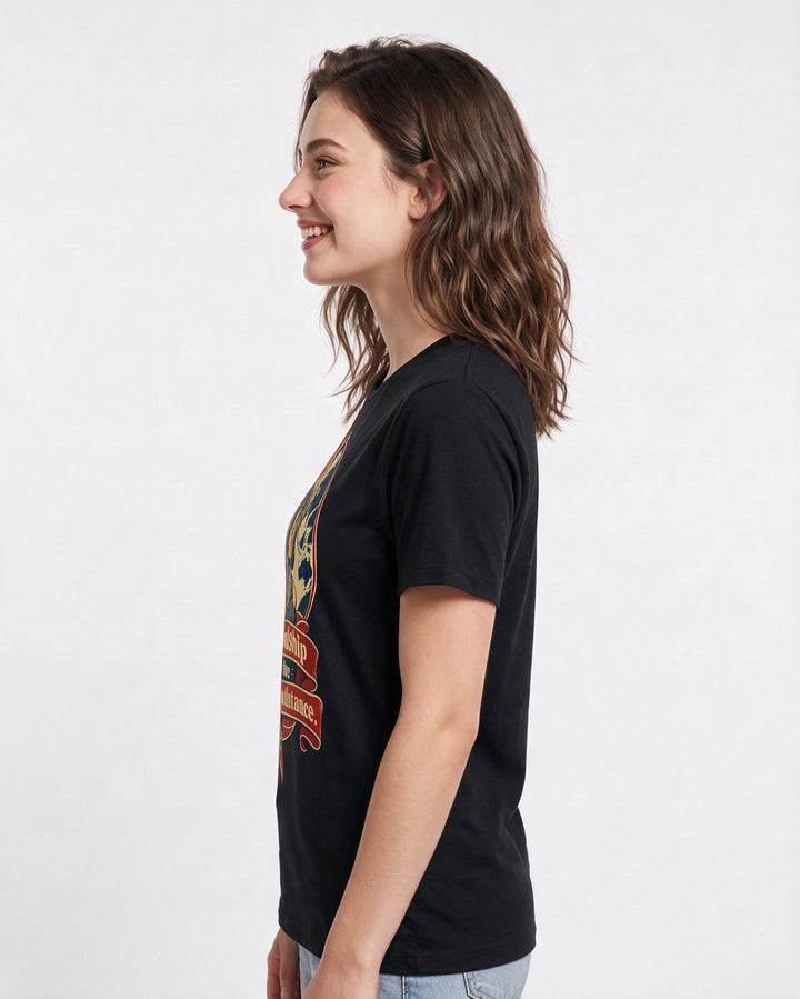 Veteran Black T-Shirt for Women – Everyday Expression Graphic Tee product image 2