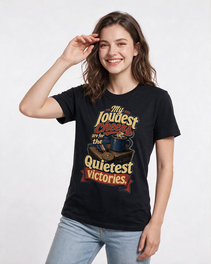 Veteran Black T-Shirt for Women – Everyday Expression Graphic Tee product image 1