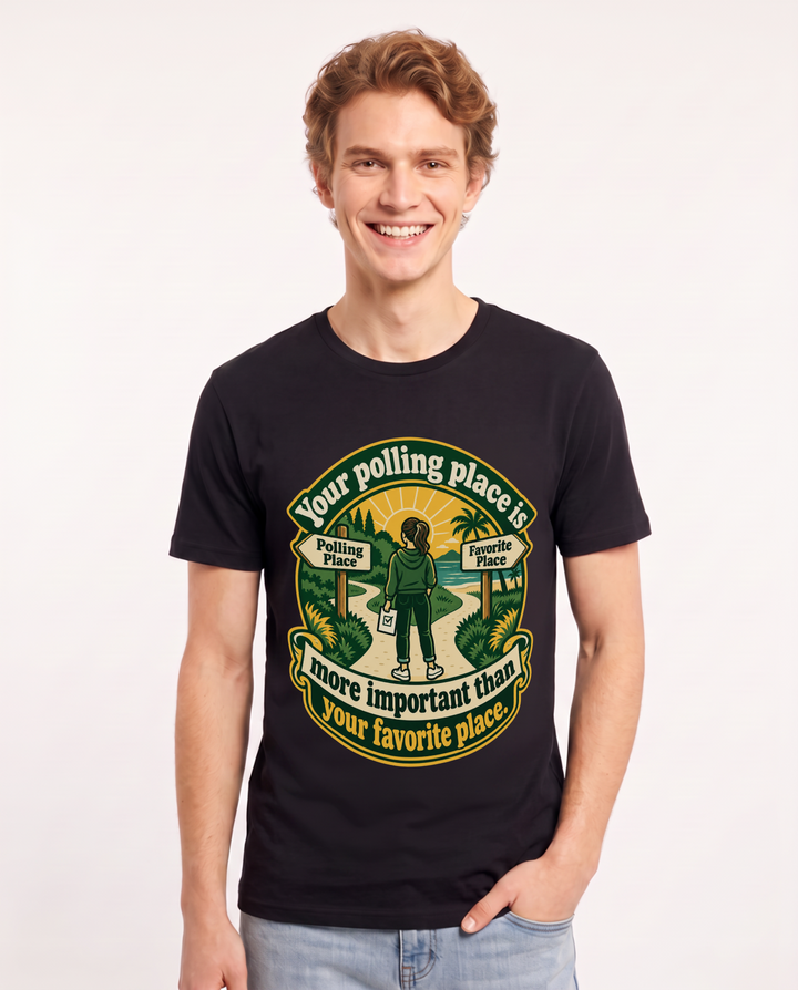 Political Statement Black T-Shirt for Men – Everyday Expression Graphic Tee product image 3