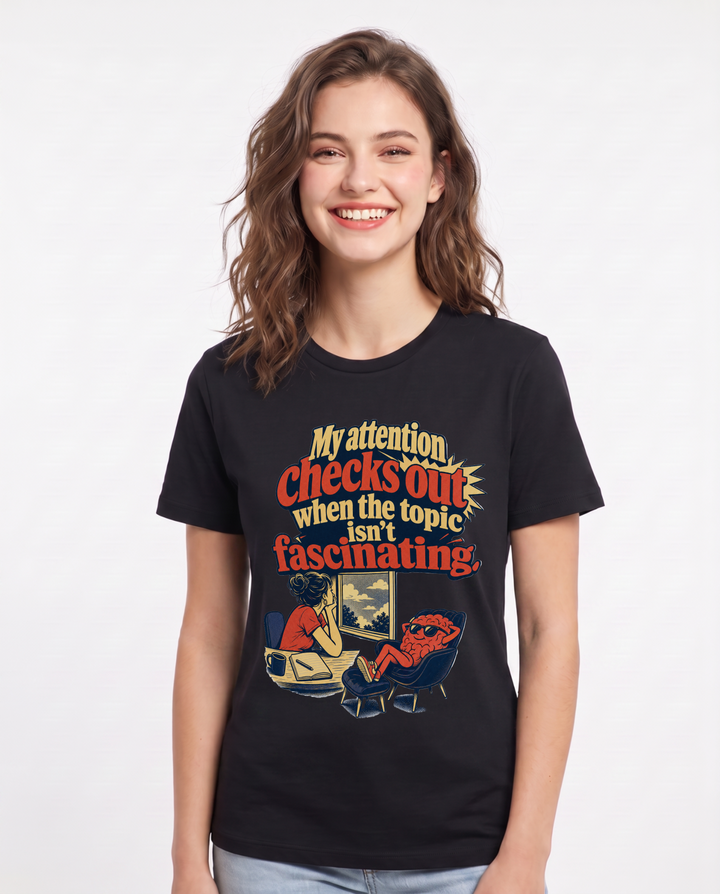 Neurodiversity Black T-Shirt for Women – Everyday Expression Graphic Tee product image 3