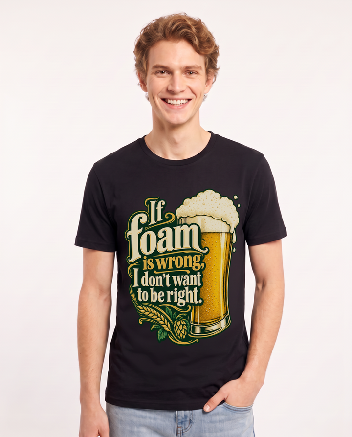 Beer Black T-Shirt for Men – Everyday Expression Graphic Tee product image 3