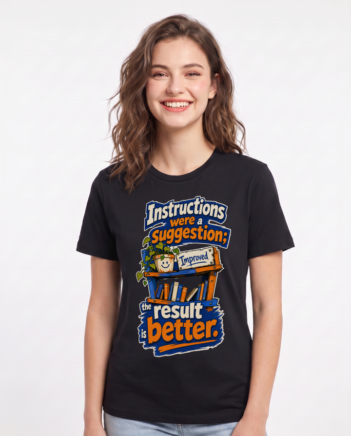 Neurodiversity Black T-Shirt for Women – Everyday Expression Graphic Tee product image 3