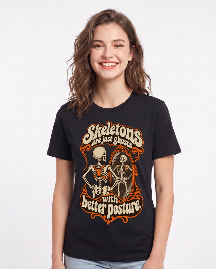 Halloween Black T-Shirt for Women – Halloween Theme Graphic Tee product image 3