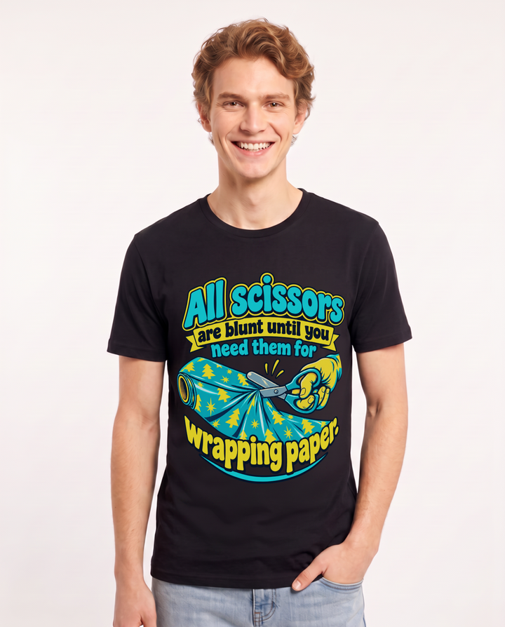 Christmas Black T-Shirt for Men – Holiday Theme Graphic Tee product image 3