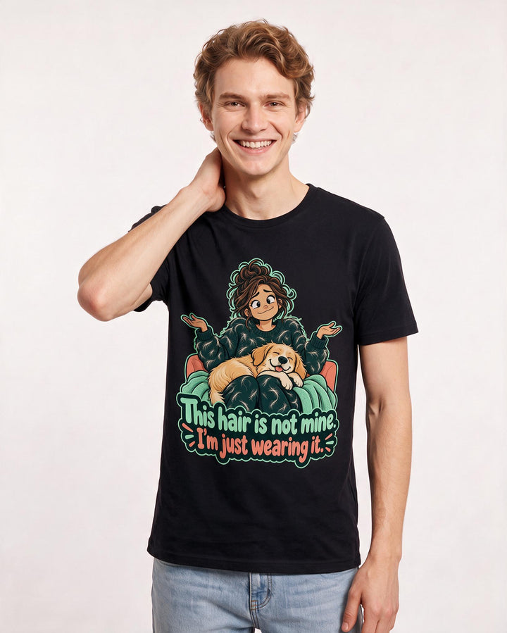 Cat Lover Black T-Shirt for Men – Everyday Expression Graphic Tee product image 1