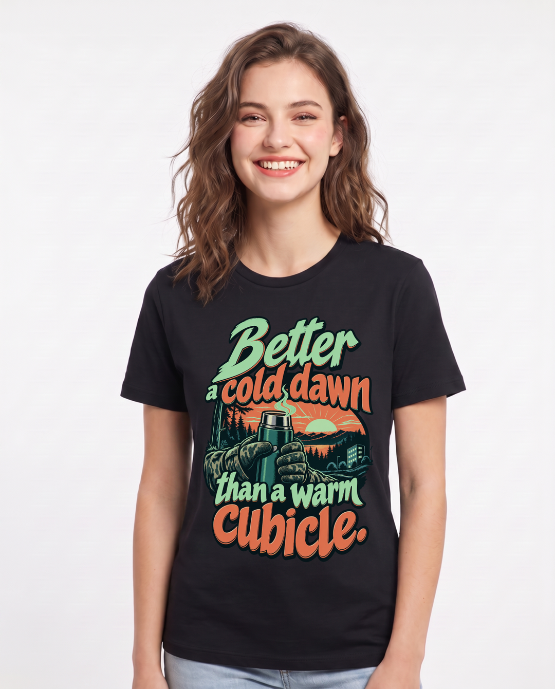 Hunting Black T-Shirt for Women – Everyday Expression Graphic Tee product image 3