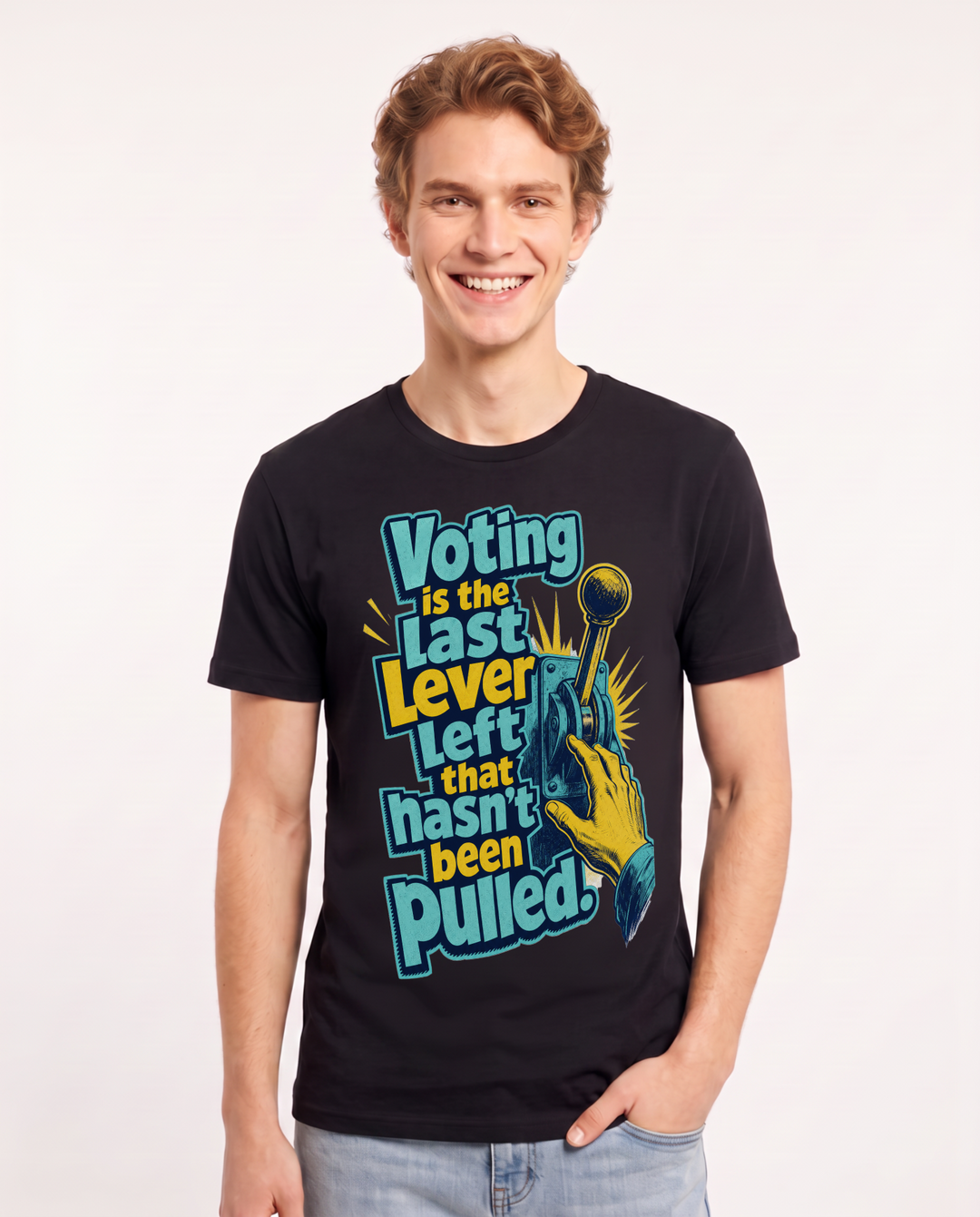 Political Statement Black T-Shirt for Men – Everyday Expression Graphic Tee product image 1