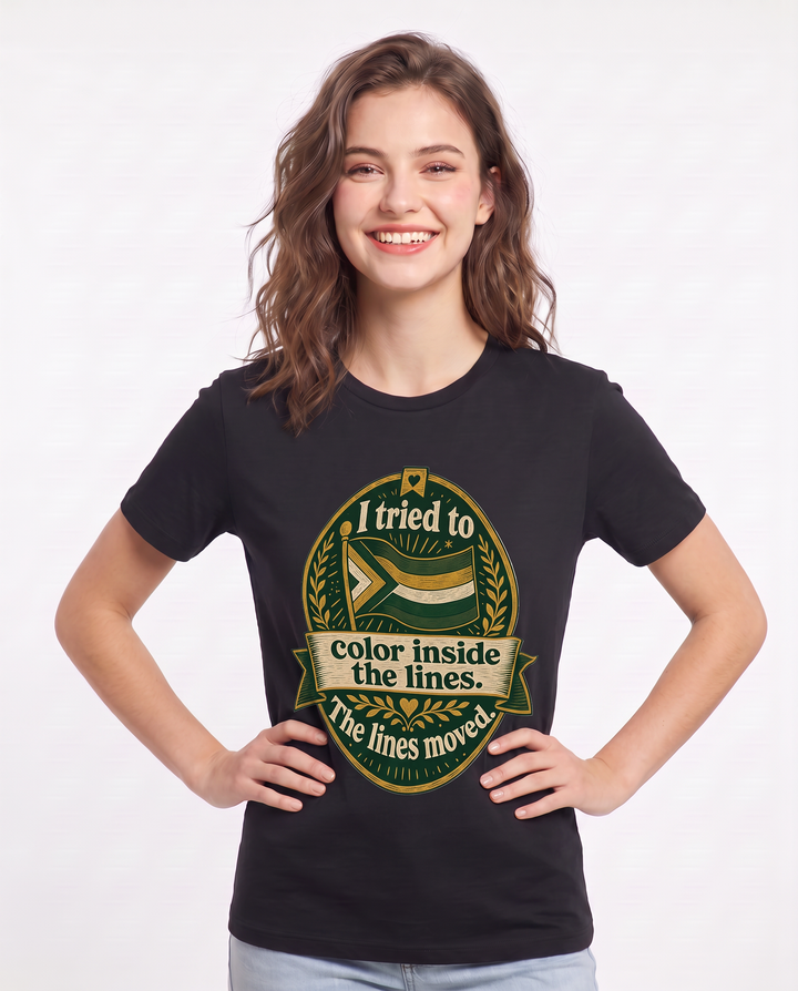 Graphic Women's Black T-Shirt - I tried to color inside the lines. The product image 3
