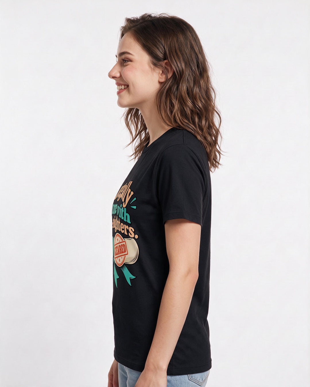 Graduation Black T-Shirt for Women – Everyday Expression Graphic Tee product image 2