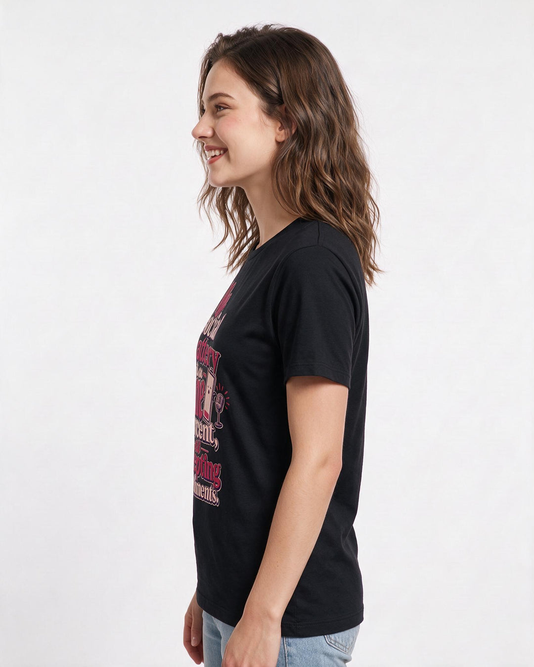 Meme Black T-Shirt for Women – Everyday Expression Graphic Tee product image 2