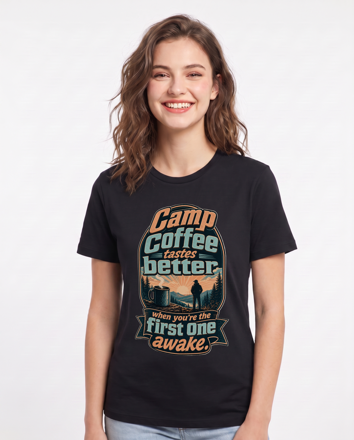 Hunting Black T-Shirt for Women – Everyday Expression Graphic Tee product image 1