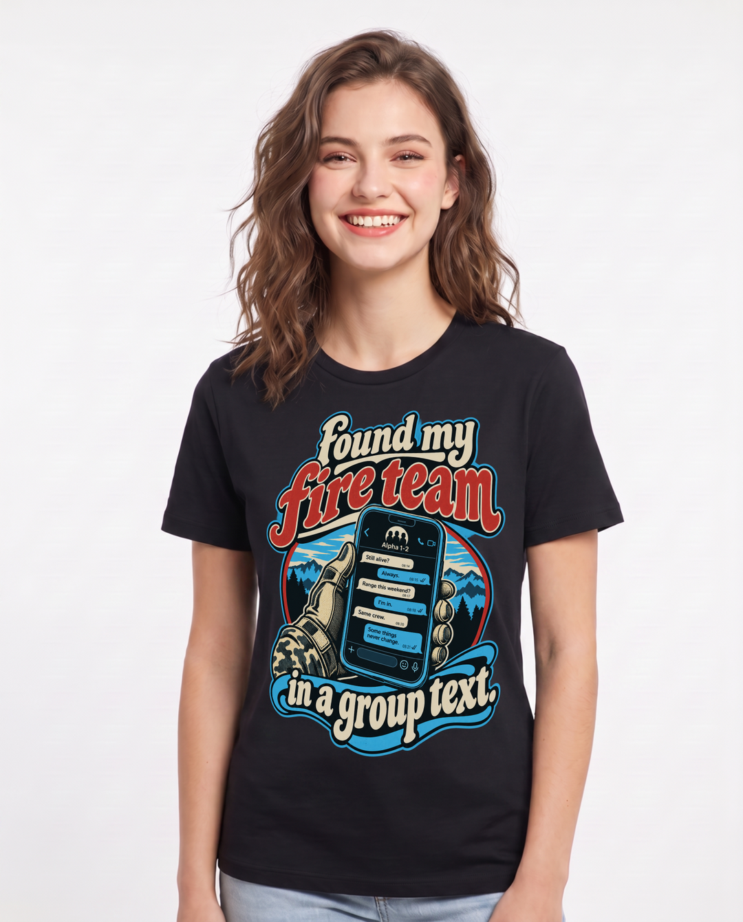 Veteran Black T-Shirt for Women – Everyday Expression Graphic Tee product image 3