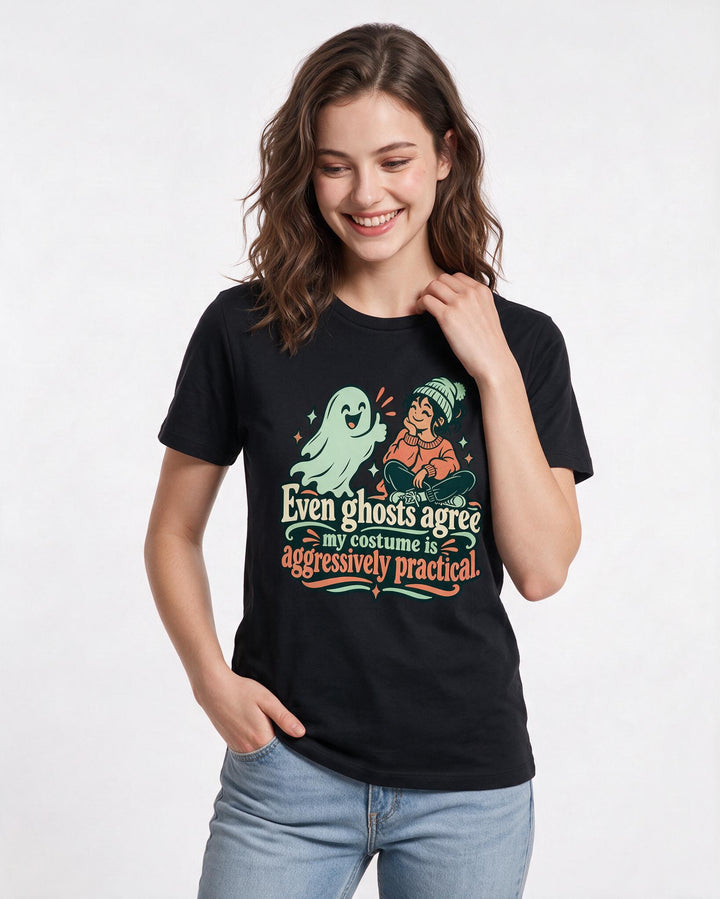 Halloween Black T-Shirt for Women – Halloween Theme Graphic Tee product image 1