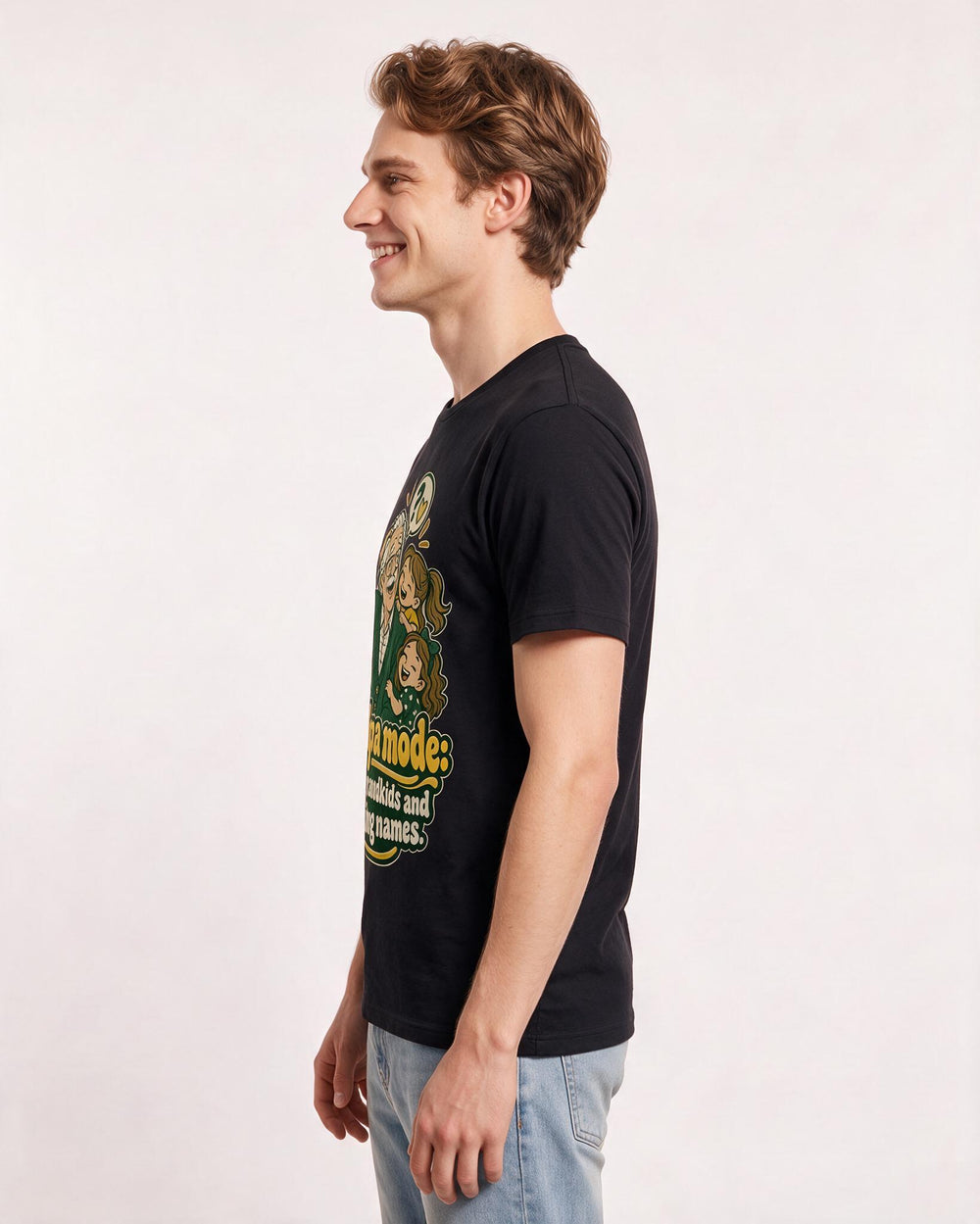 Grandparent Black T-Shirt for Men – Everyday Expression Graphic Tee product image 2