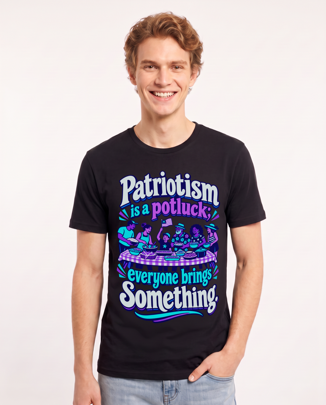 Patriotic Black T-Shirt for Men – Everyday Expression Graphic Tee product image 3