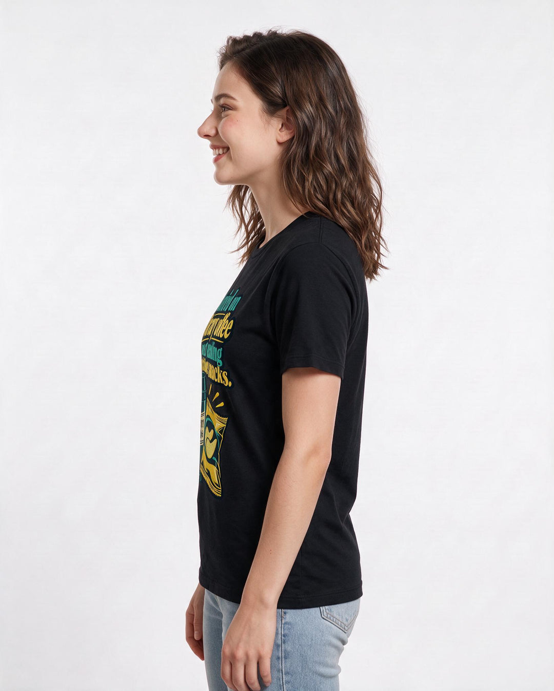 Graduation Black T-Shirt for Women – Everyday Expression Graphic Tee product image 2