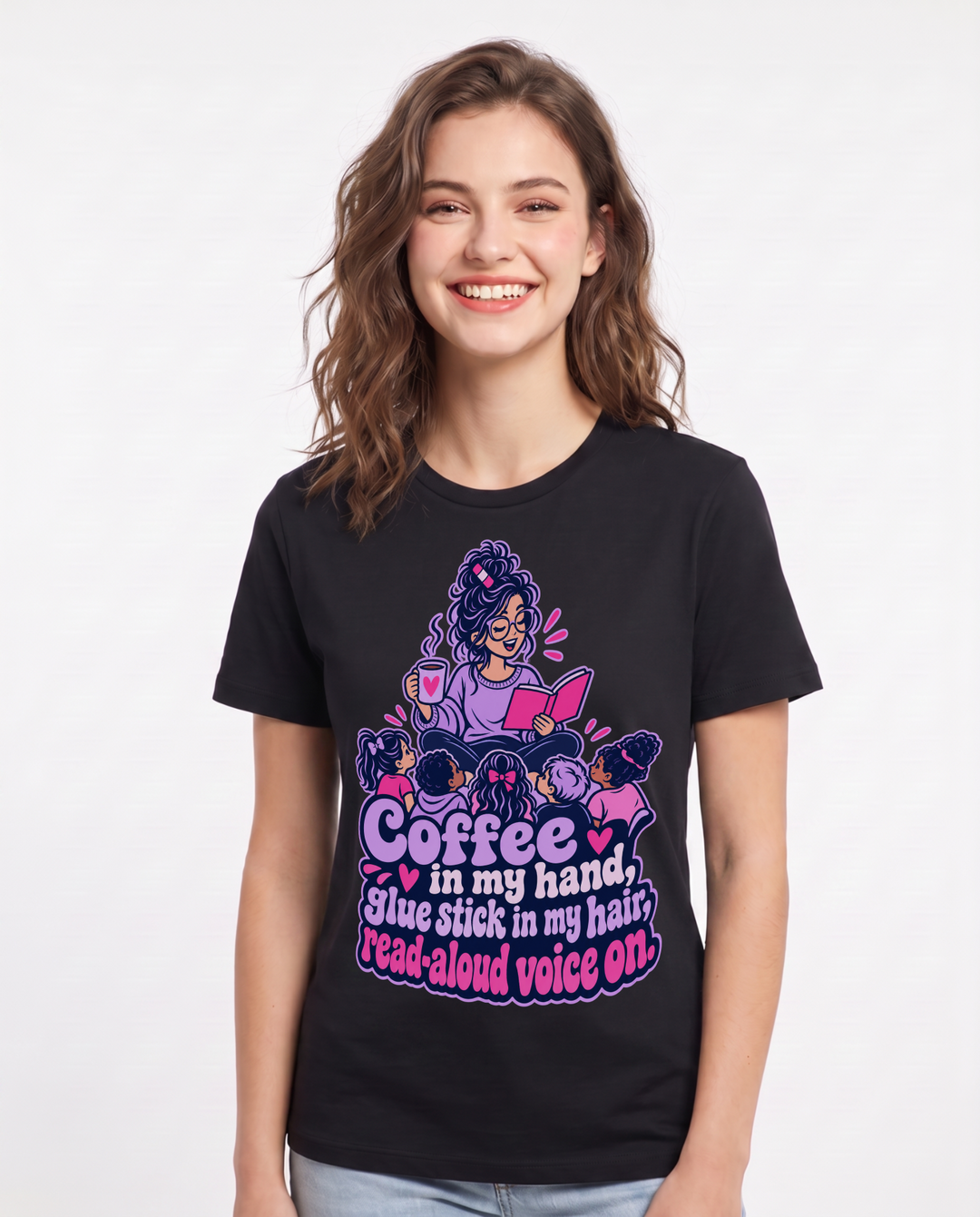 Teacher Black T-Shirt for Women – Everyday Expression Graphic Tee product image 3