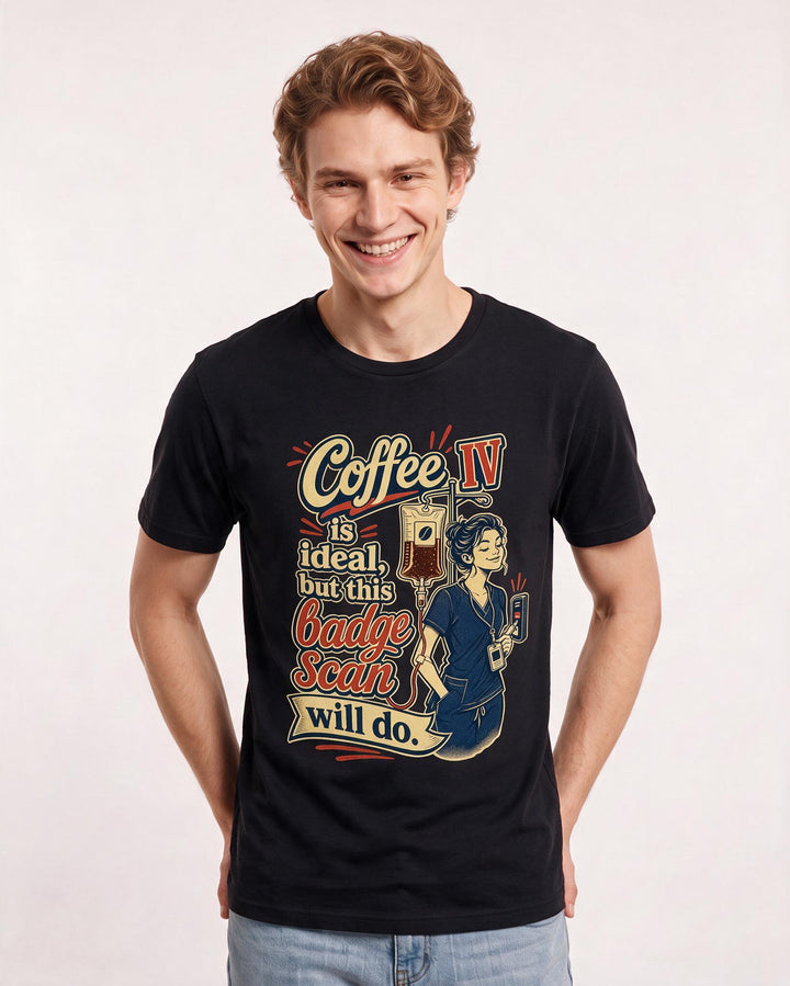 Nurse Black T-Shirt for Men – Nursing Life Graphic Tee product image 1
