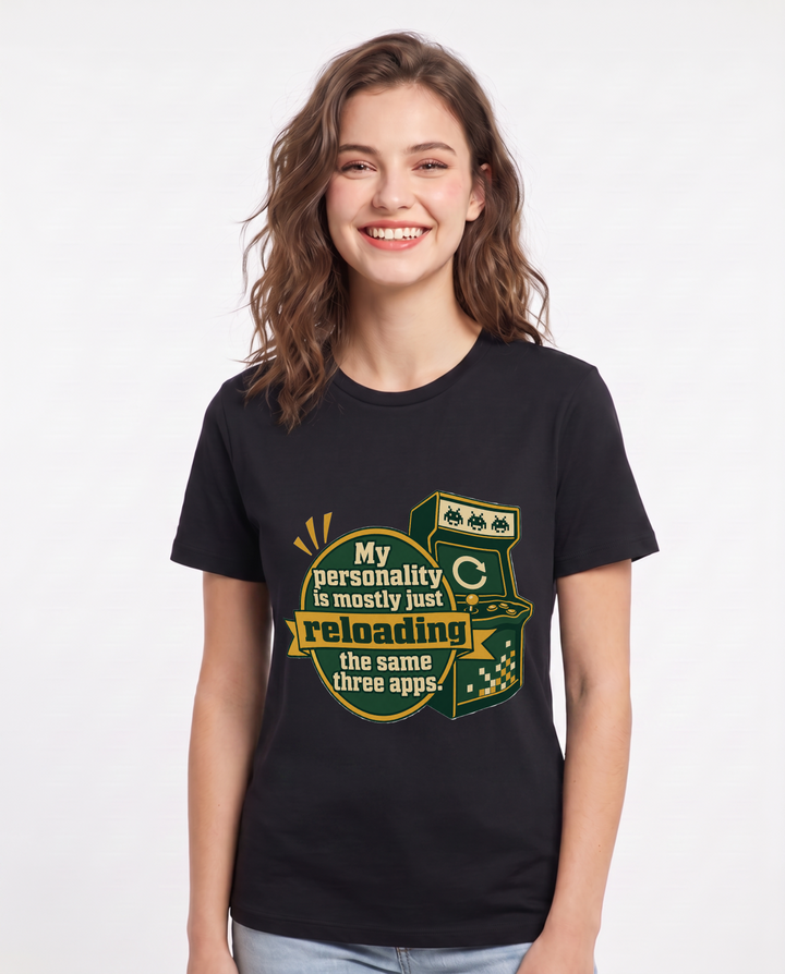 Graphic Women's Black T-Shirt - My personality is mostly just product image 1