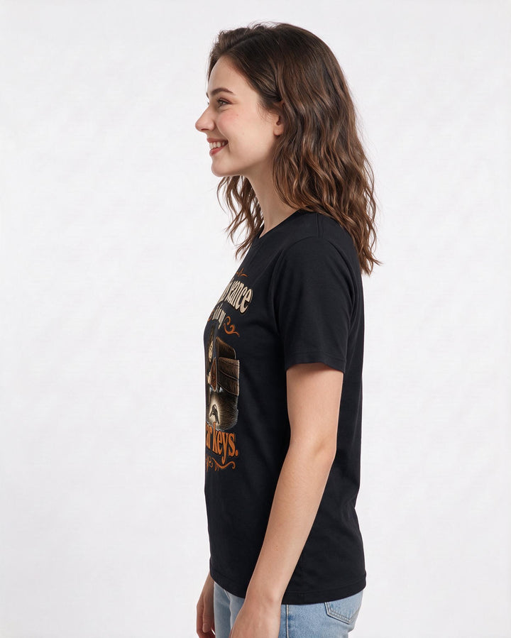 Halloween Black T-Shirt for Women – Halloween Theme Graphic Tee product image 2