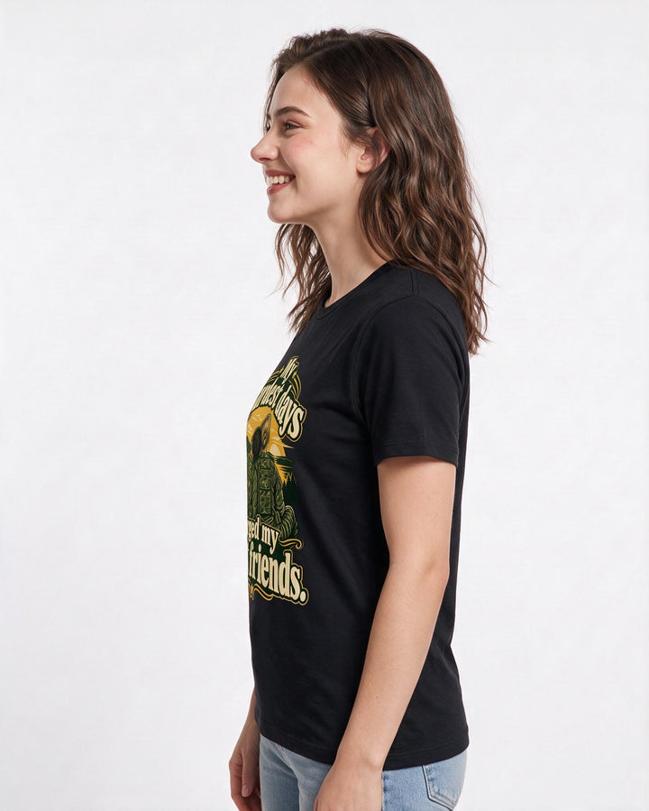 Veteran Black T-Shirt for Women – Everyday Expression Graphic Tee product image 2