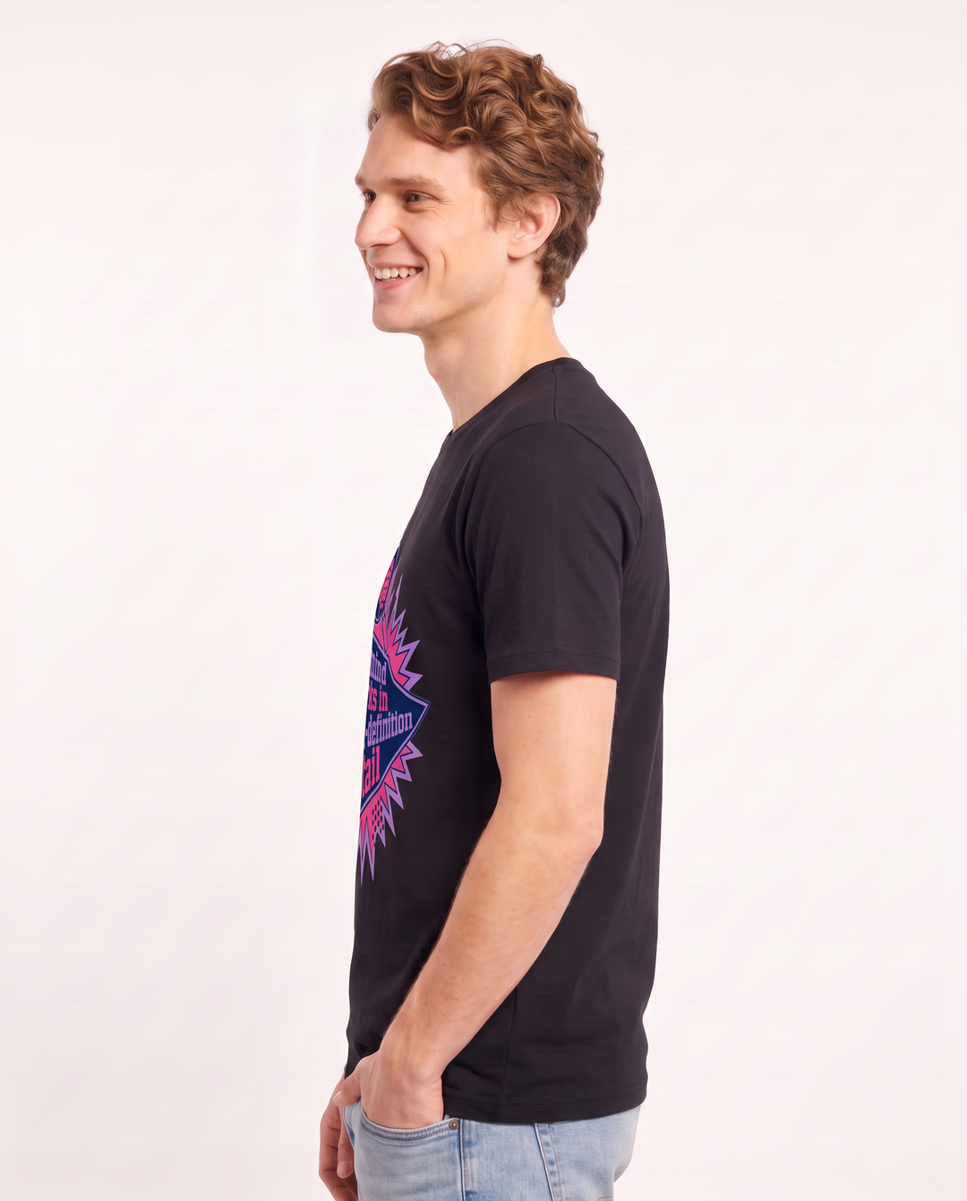 Graphic Men's Black T-Shirt - My mind works in high-definition detail product image 2