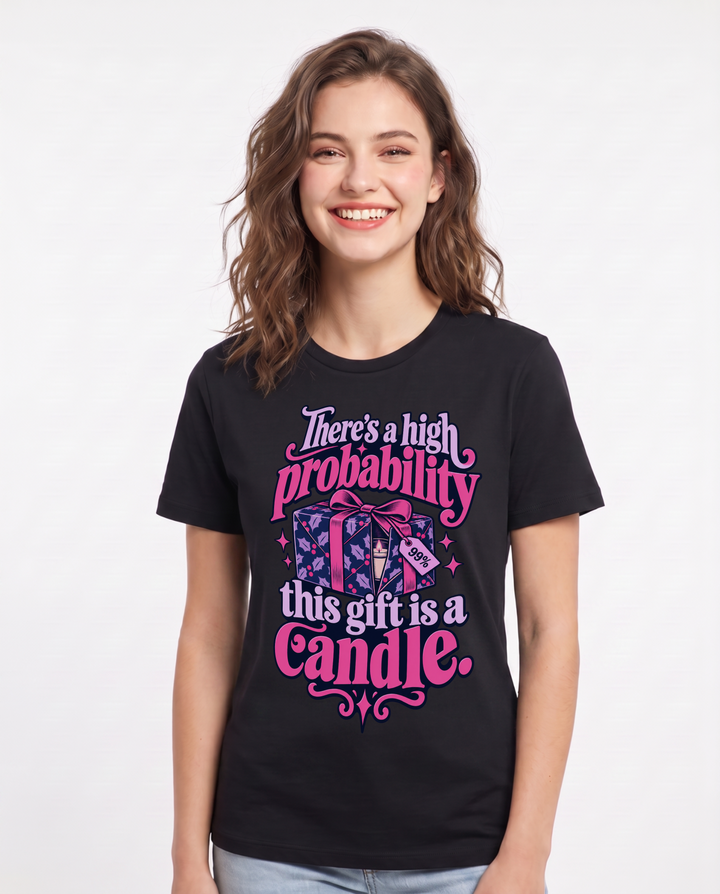 Christmas Black T-Shirt for Women – Holiday Theme Graphic Tee product image 3