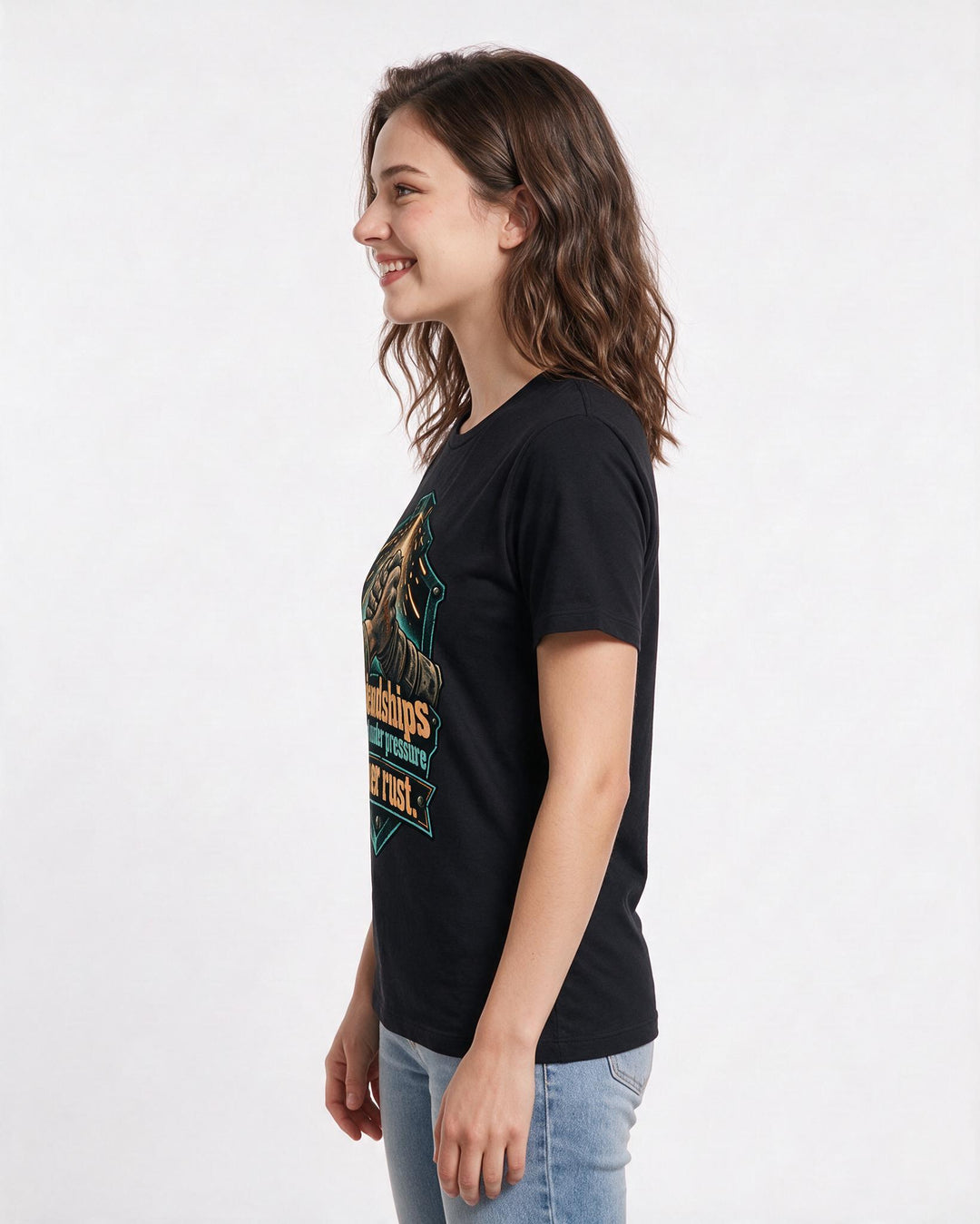 Veteran Black T-Shirt for Women – Everyday Expression Graphic Tee product image 2