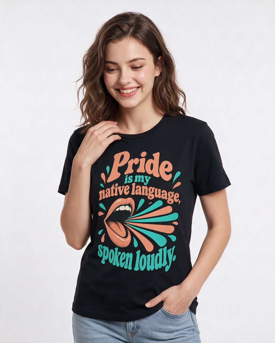 Pride Black T-Shirt for Women – Everyday Expression Graphic Tee product image 1
