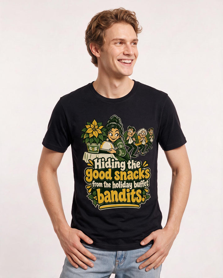 Christmas Black T-Shirt for Men – Holiday Theme Graphic Tee product image 1