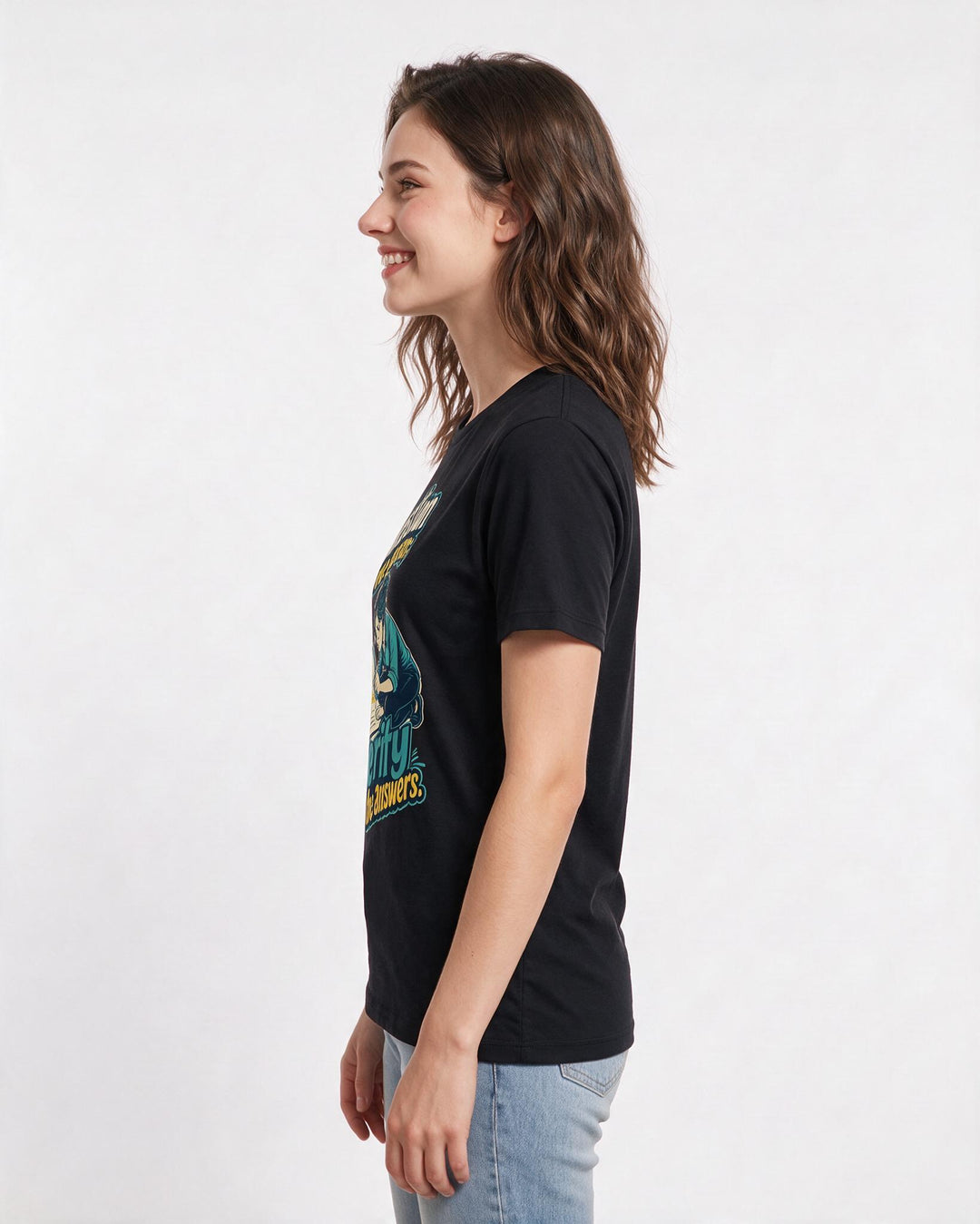 Political Statement Black T-Shirt for Women – Everyday Expression Graphic Tee product image 2