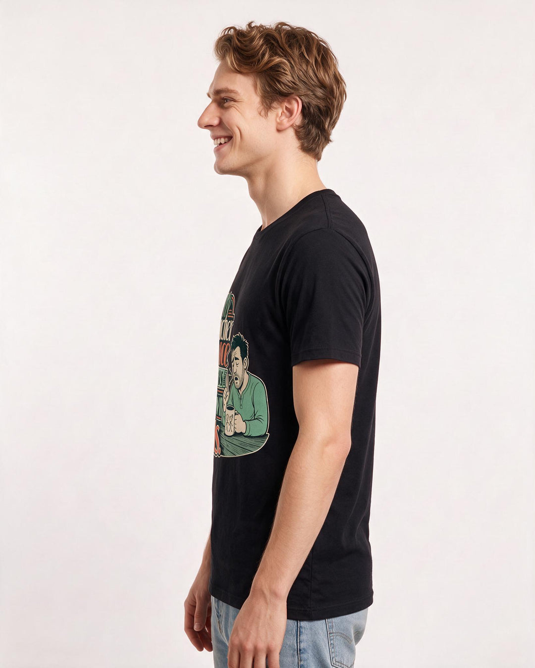 Teacher Black T-Shirt for Men – Everyday Expression Graphic Tee product image 2