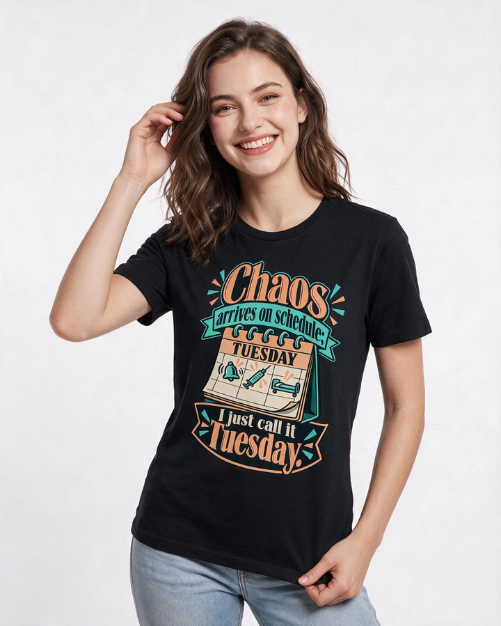 Nurse Black T-Shirt for Women – Nursing Life Graphic Tee product image 1