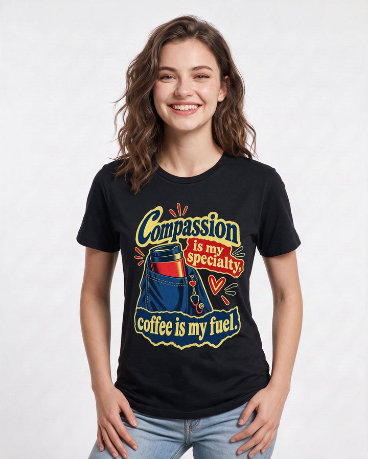 Nurse Black T-Shirt for Women – Nursing Life Graphic Tee product image 1