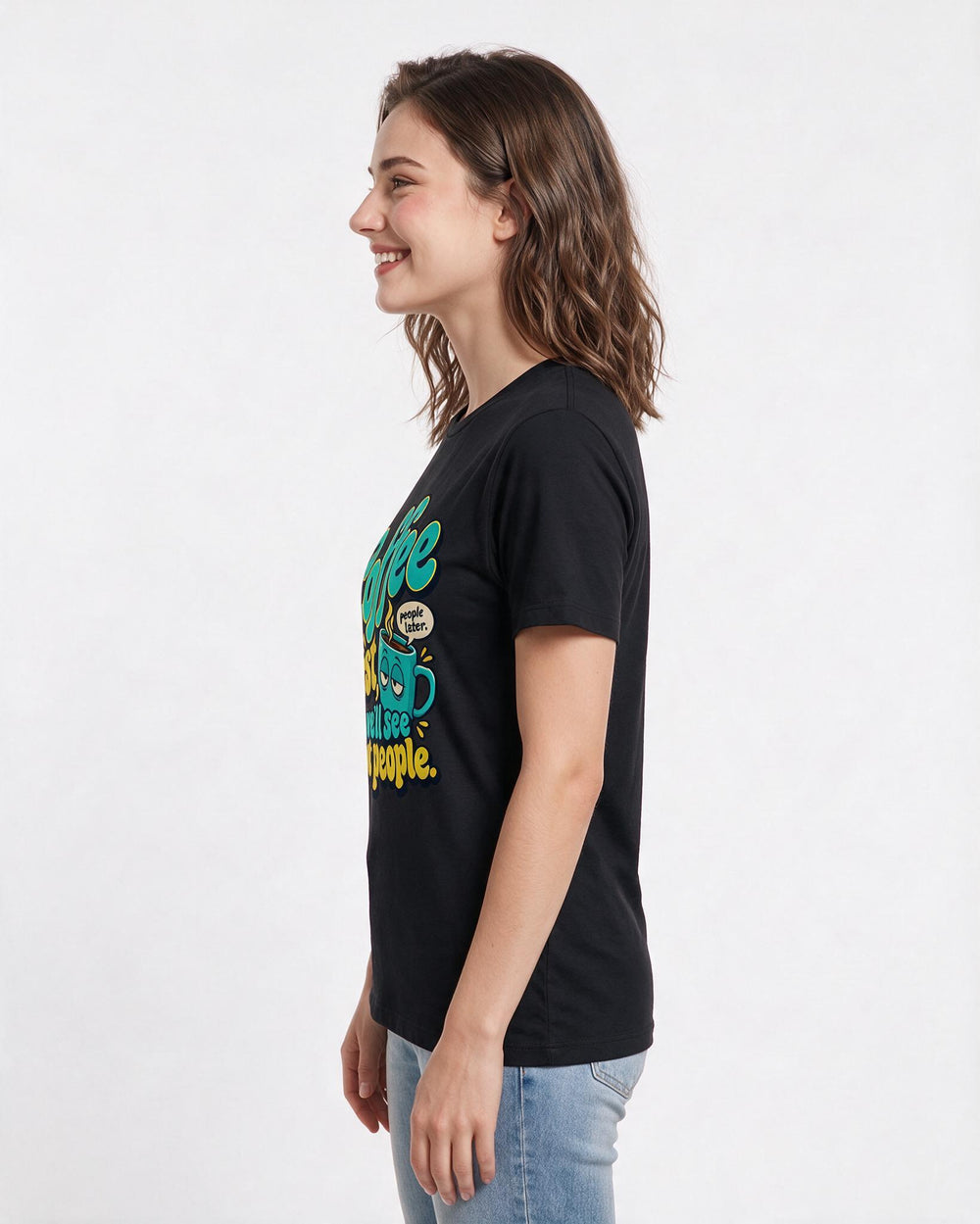 Family Black T-Shirt for Women – Everyday Expression Graphic Tee product image 2
