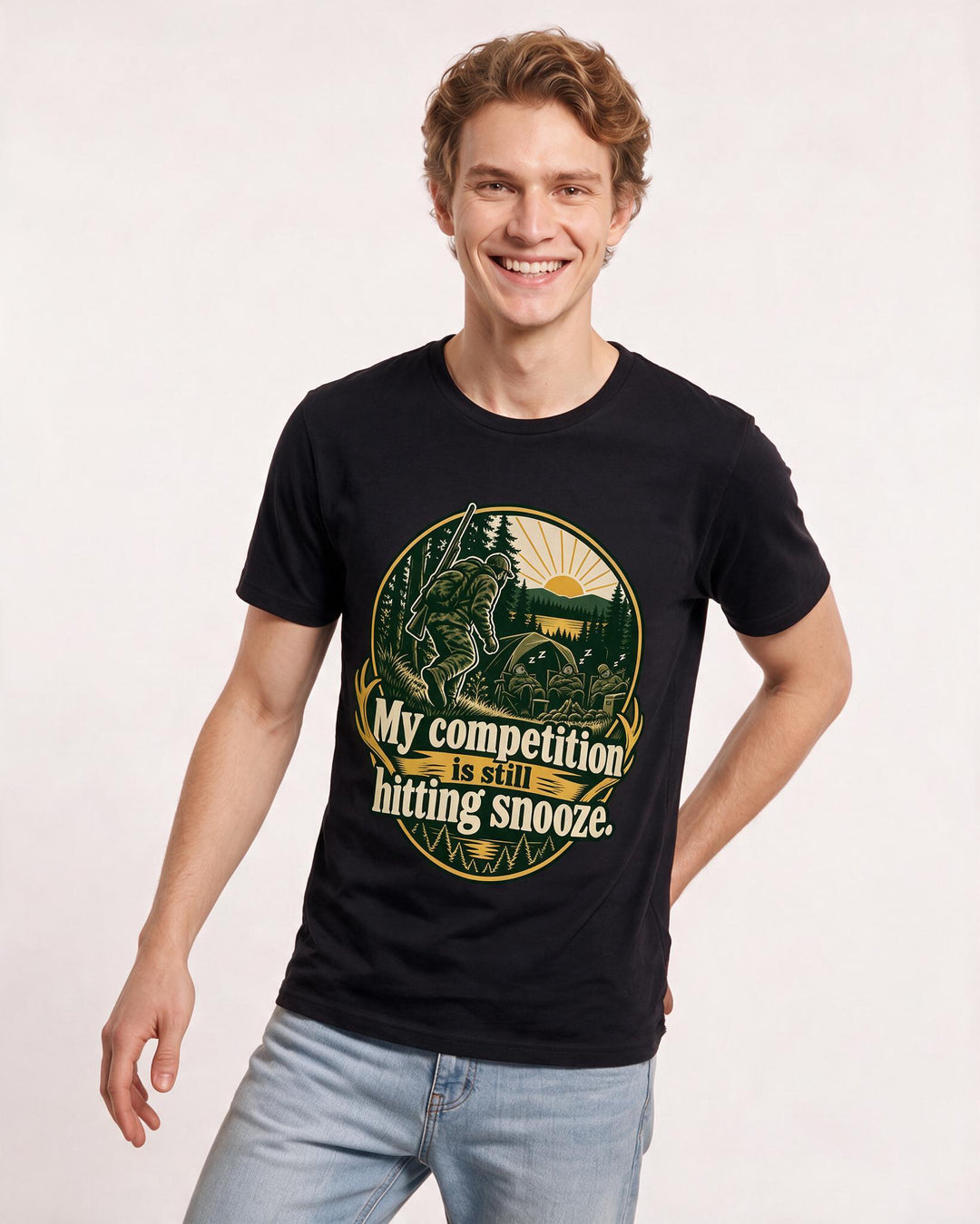 Hunting Black T-Shirt for Men – Everyday Expression Graphic Tee product image 1