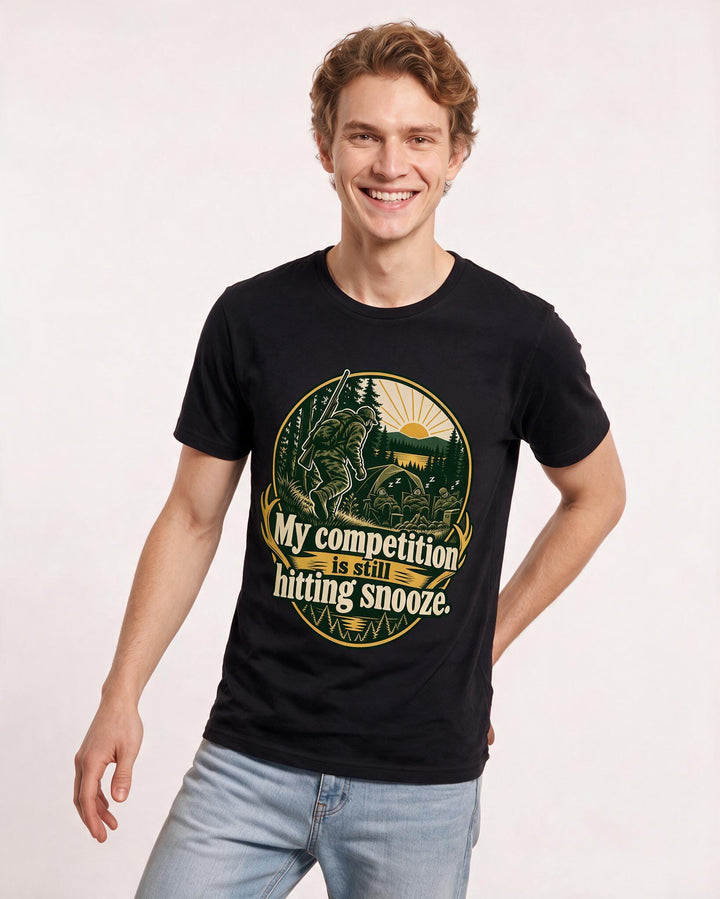 Hunting Black T-Shirt for Men – Everyday Expression Graphic Tee product image 1