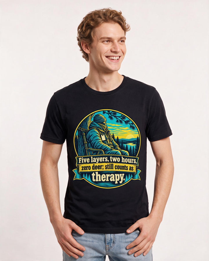 Hunting Black T-Shirt for Men – Everyday Expression Graphic Tee product image 1
