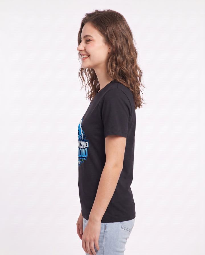 Optimizing the Cloud Women's Black T-Shirt product image 3