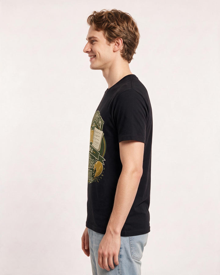 Political Statement Men's Black T-Shirt – Democracy is a plan, not a surprise party. product image 2