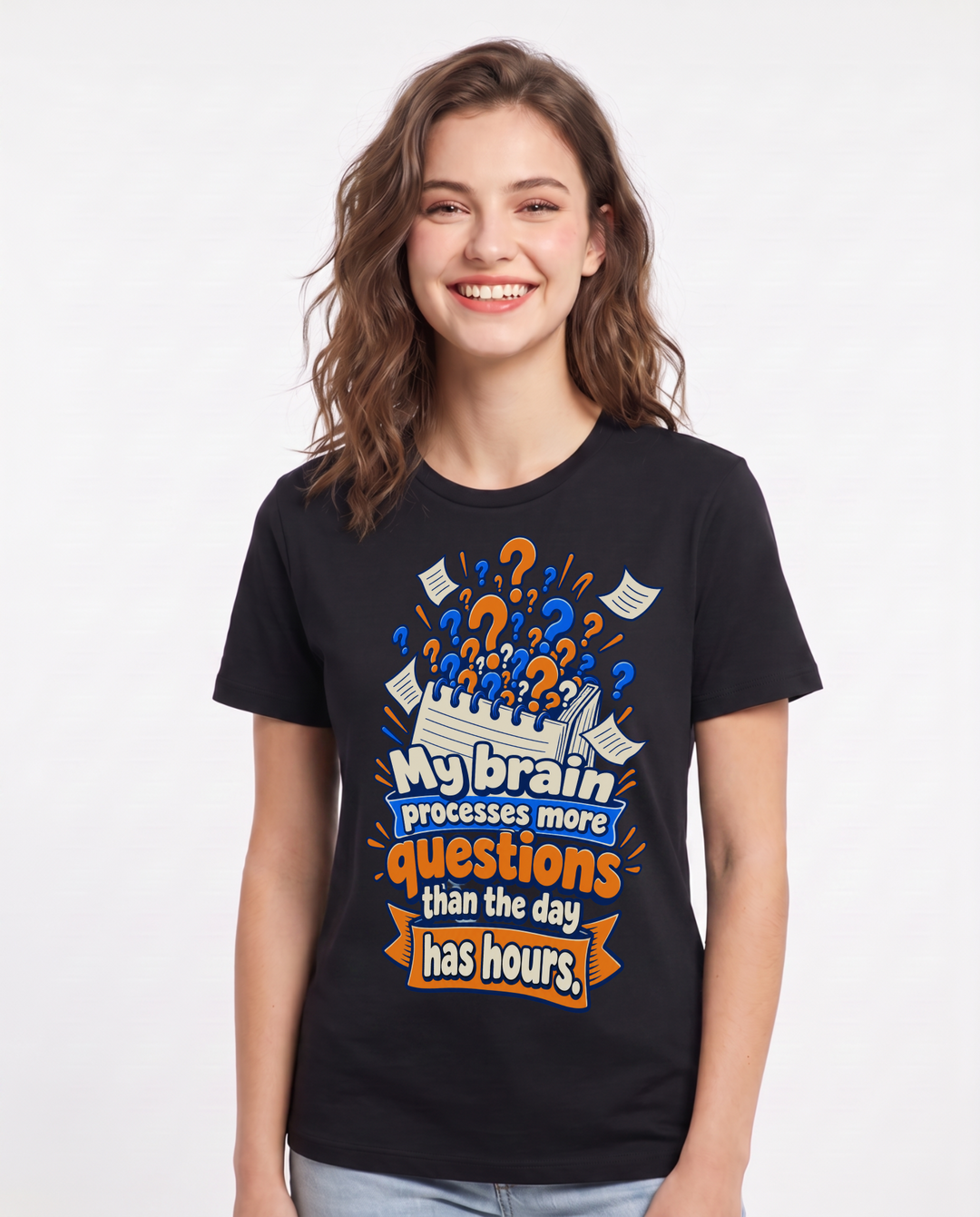 Neurodiversity Black T-Shirt for Women – Everyday Expression Graphic Tee product image 3
