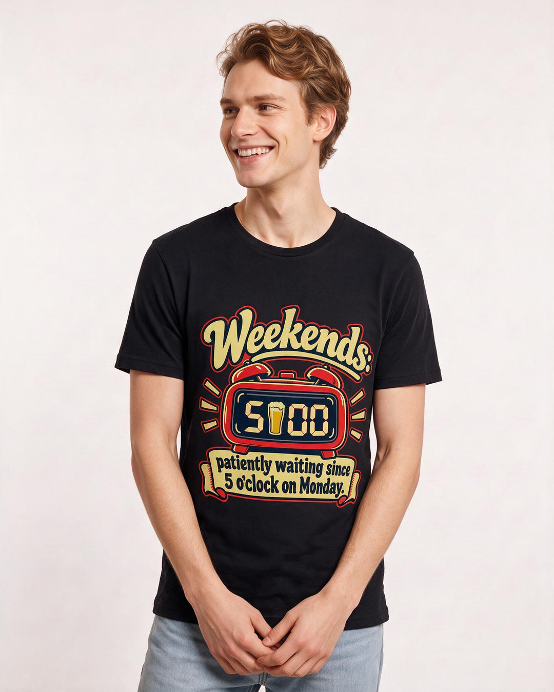 Beer Black T-Shirt for Men – Everyday Expression Graphic Tee product image 1