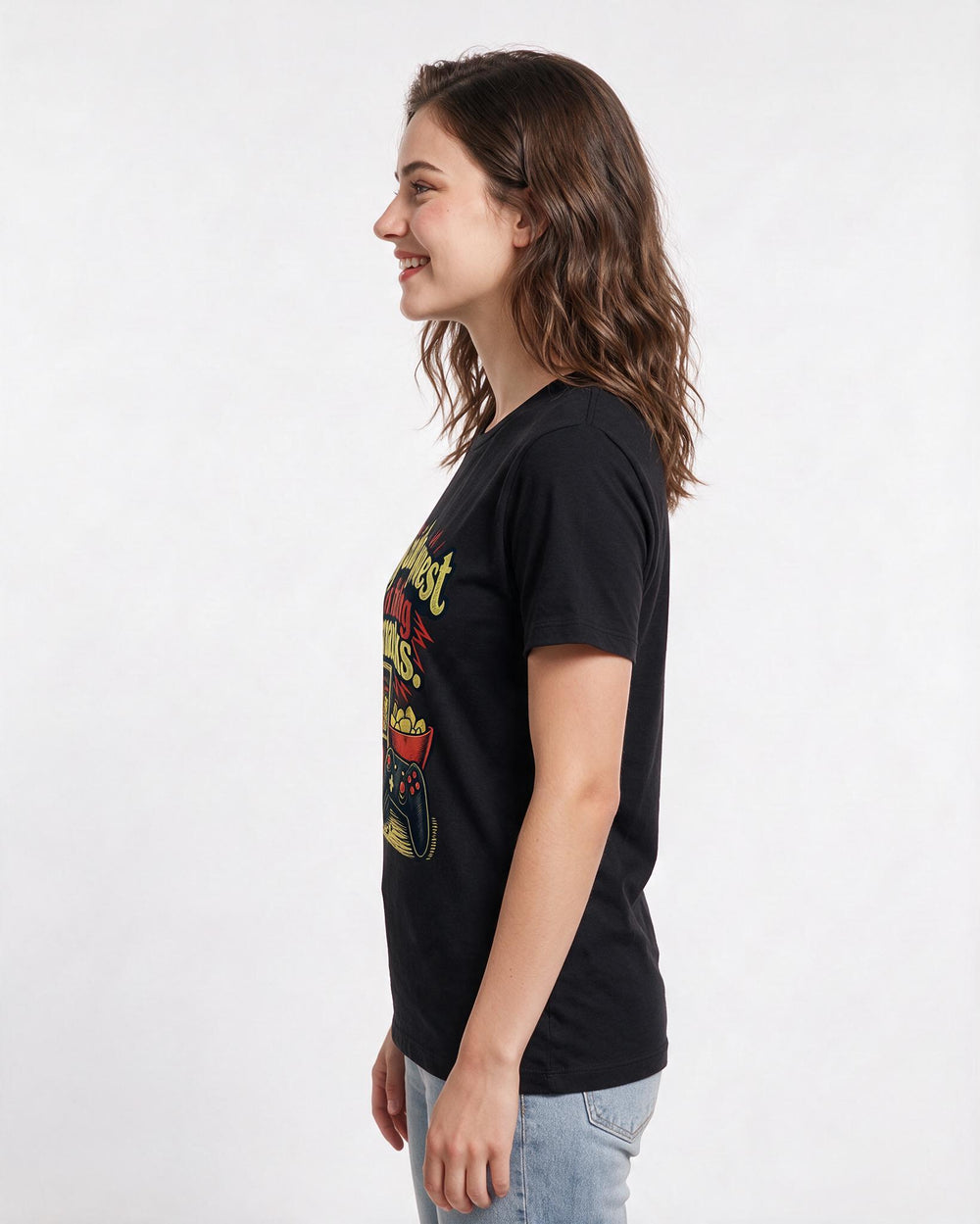 Gaming Black T-Shirt for Women – Game Night Graphic Tee product image 2